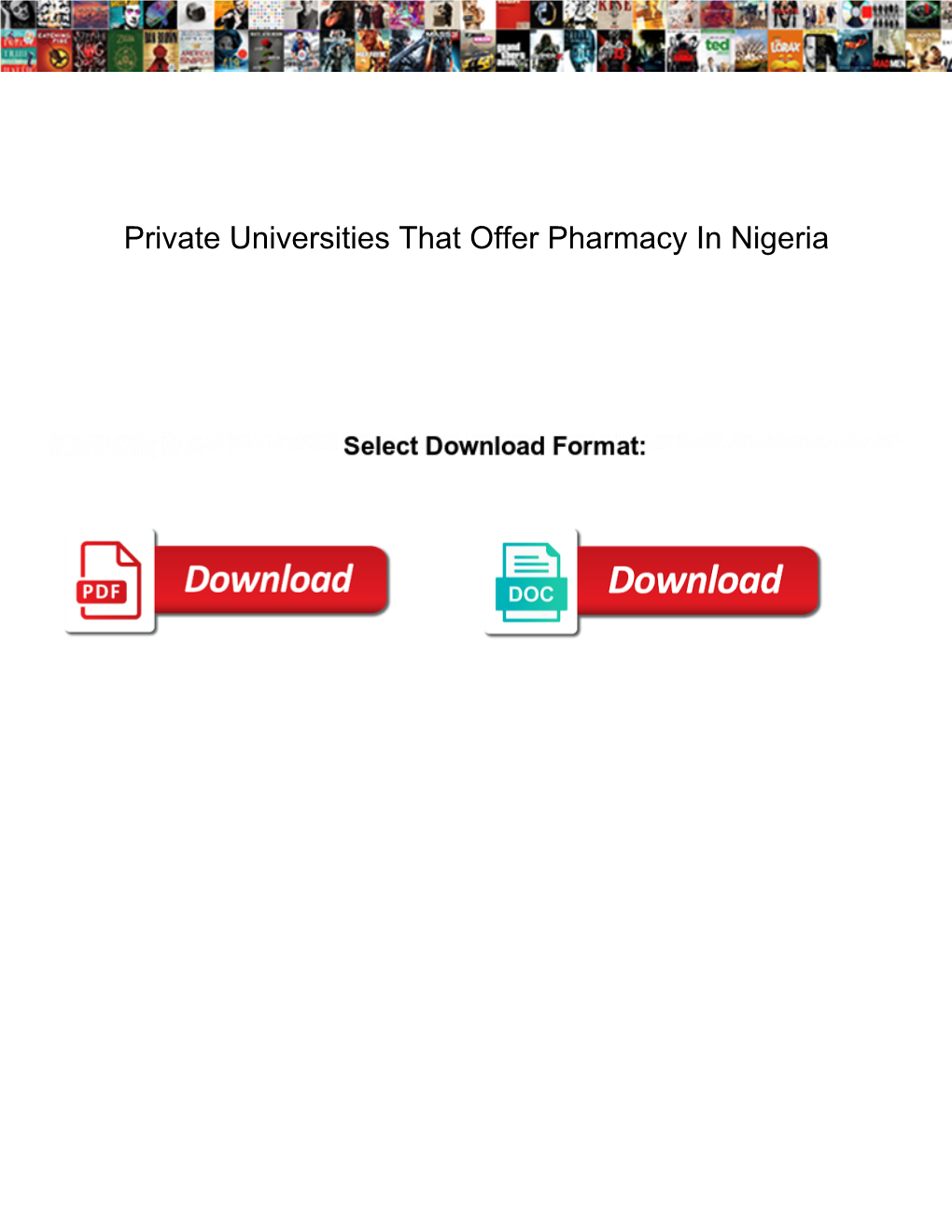 Private Universities That Offer Pharmacy in Nigeria