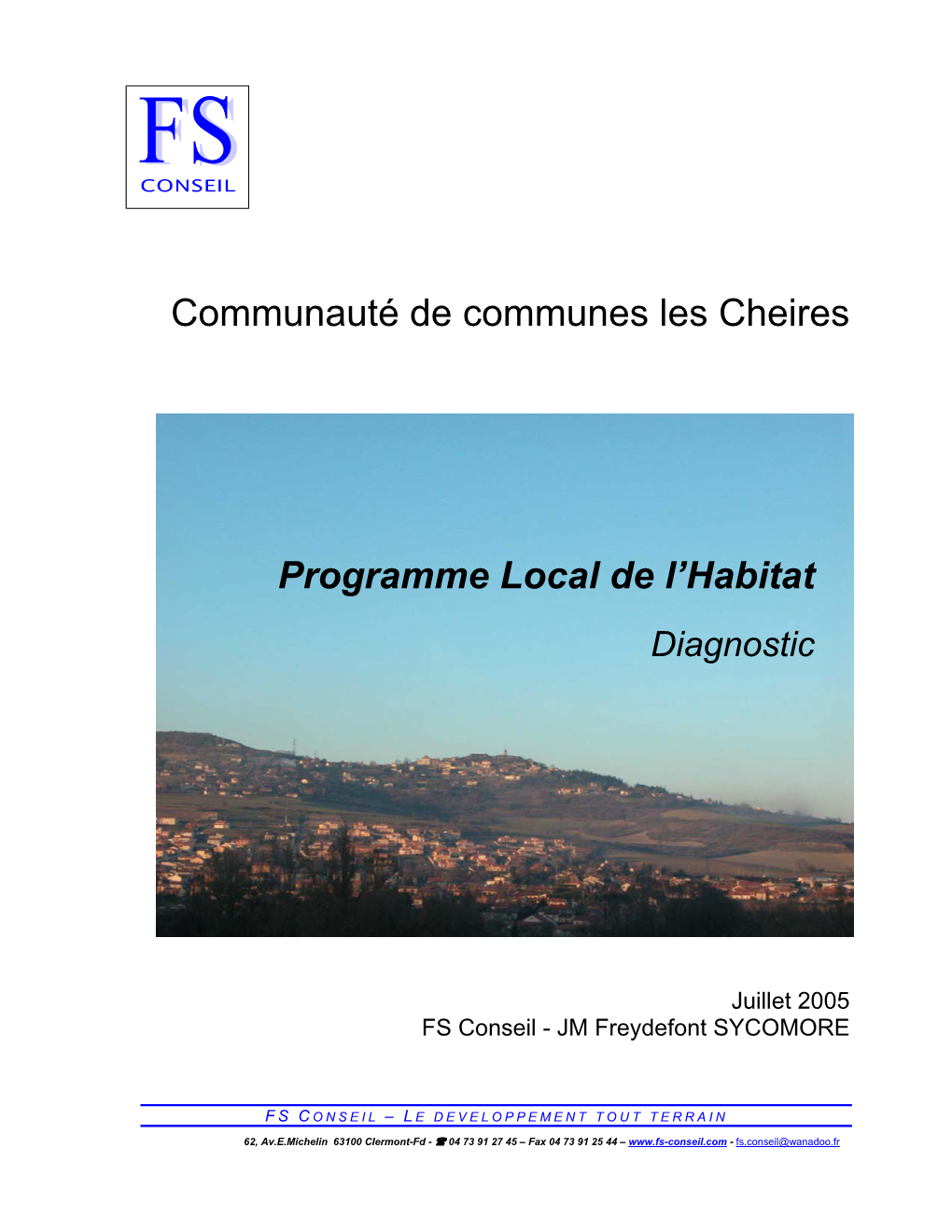 Communauté De Communes Les Cheires Programme Local De L'habitat