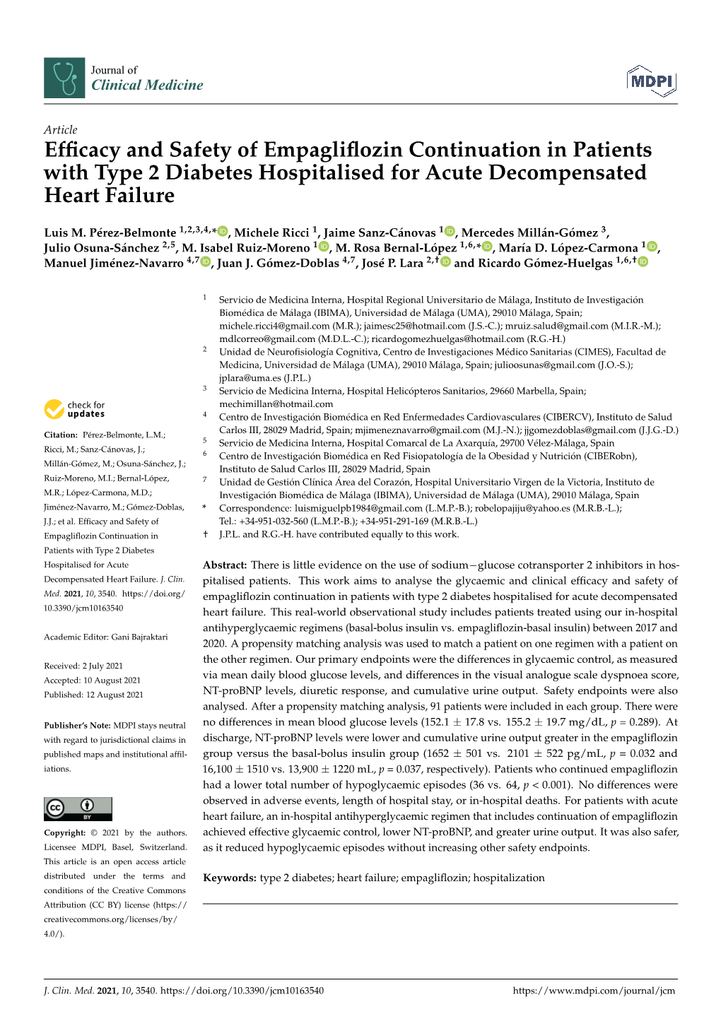 Efficacy and Safety of Empagliflozin Continuation in Patients with Type 2