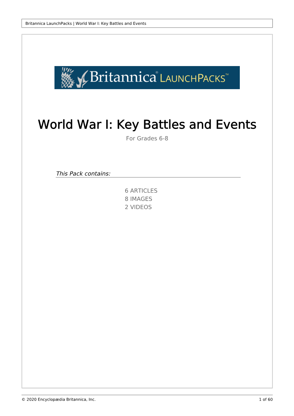 World War I: Key Battles and Events