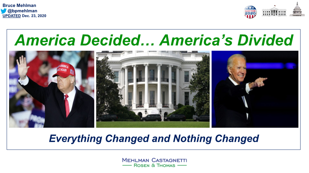 America Decided… America's Divided
