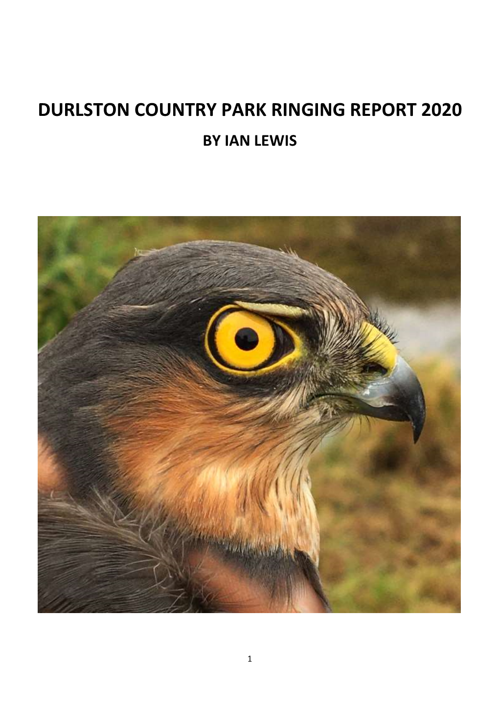 Durlston Country Park Ringing Report 2020 by Ian Lewis
