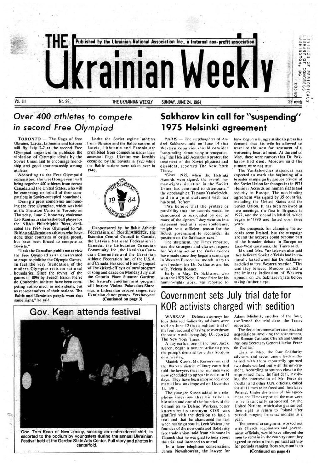 The Ukrainian Weekly 1984