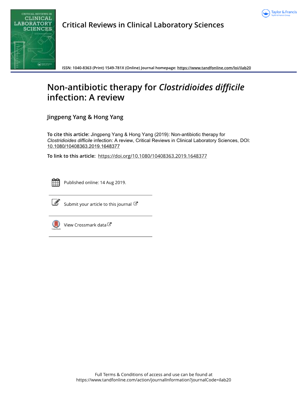 Non-Antibiotic Therapy for Clostridioides Difficile Infection: a Review