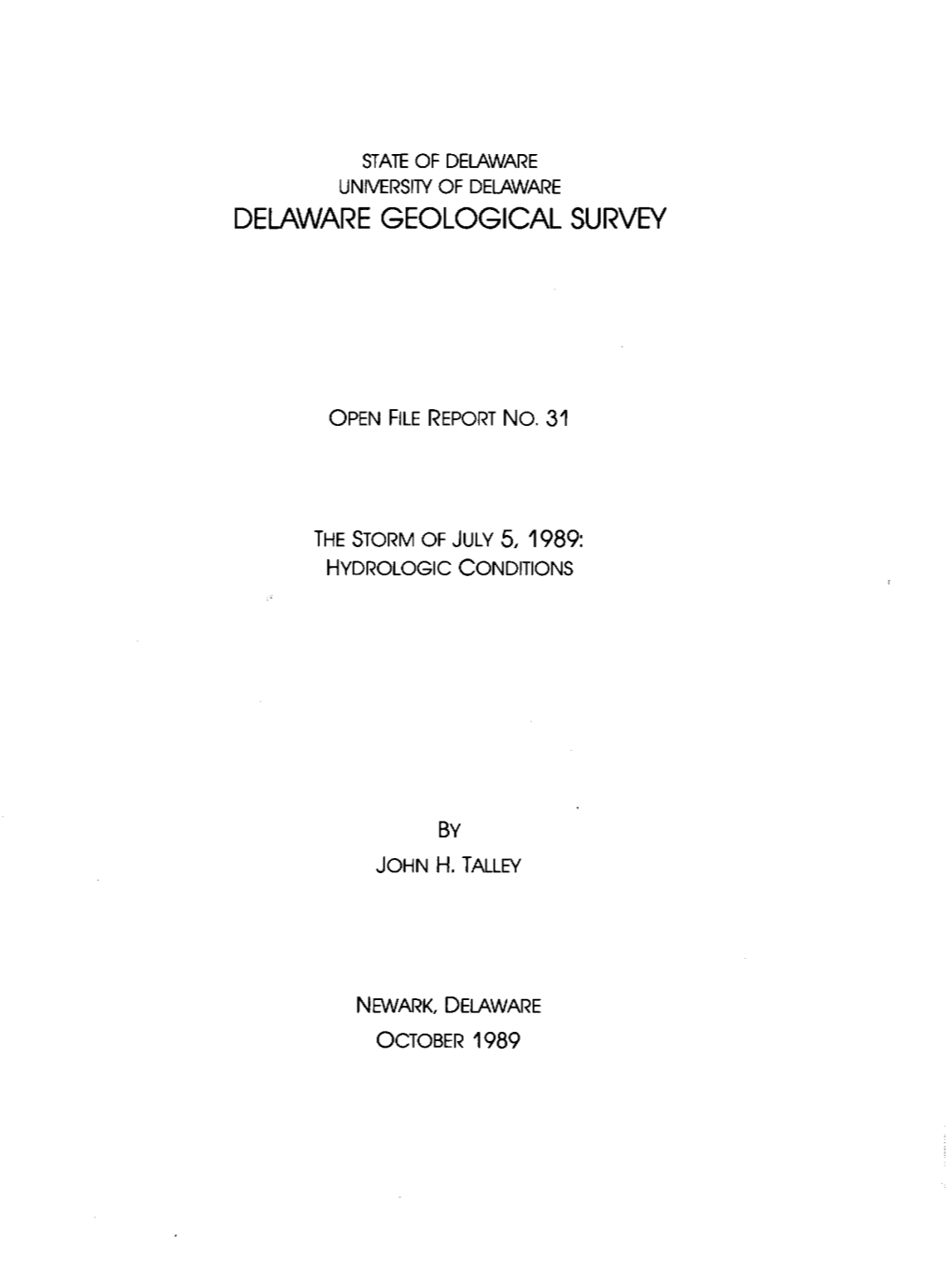 Hydrologic Conditions