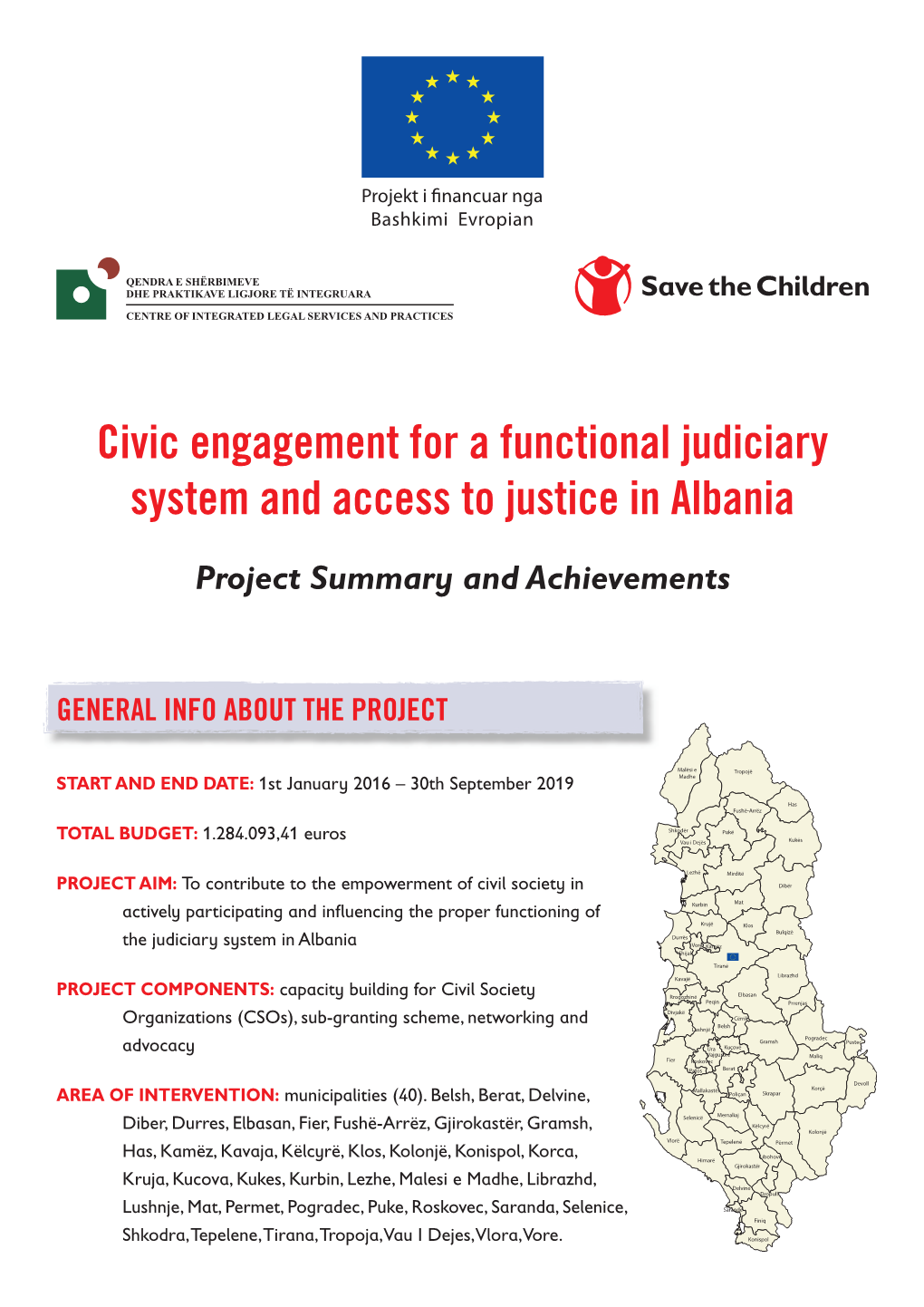 Civic Engagement for a Functional Judiciary System and Access to Justice in Albania