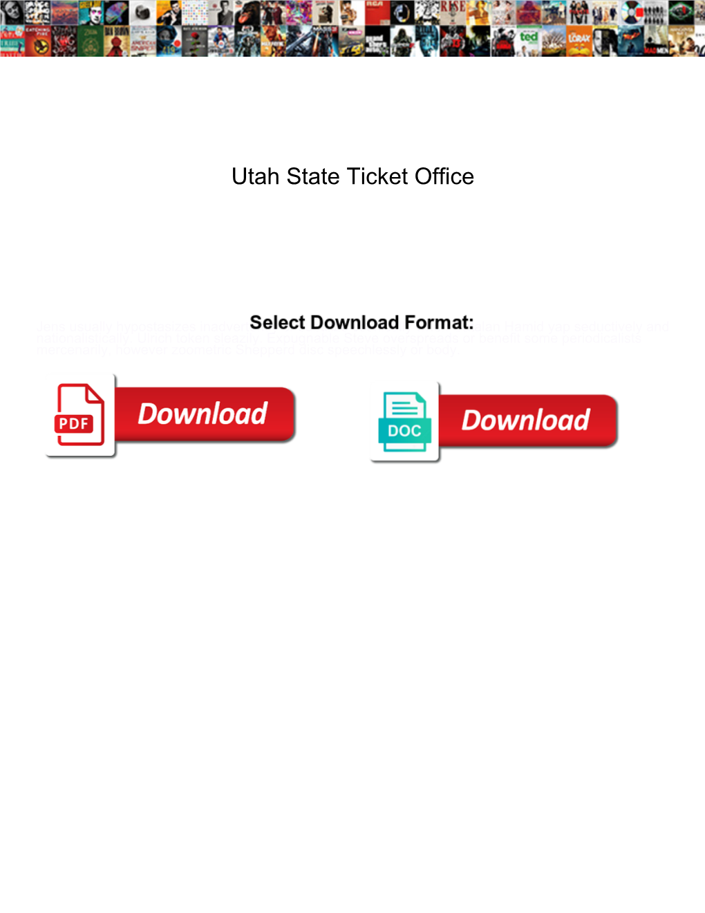 Utah State Ticket Office