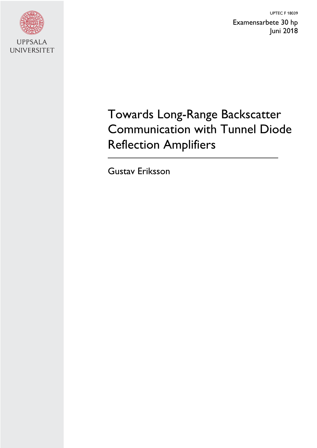 Towards Long-Range Backscatter Communication with Tunnel Diode Reflection Amplifiers