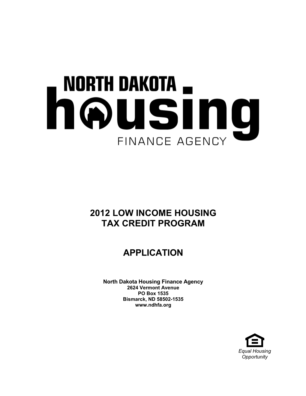 2012 Low Income Housing Tax Credit Program Application