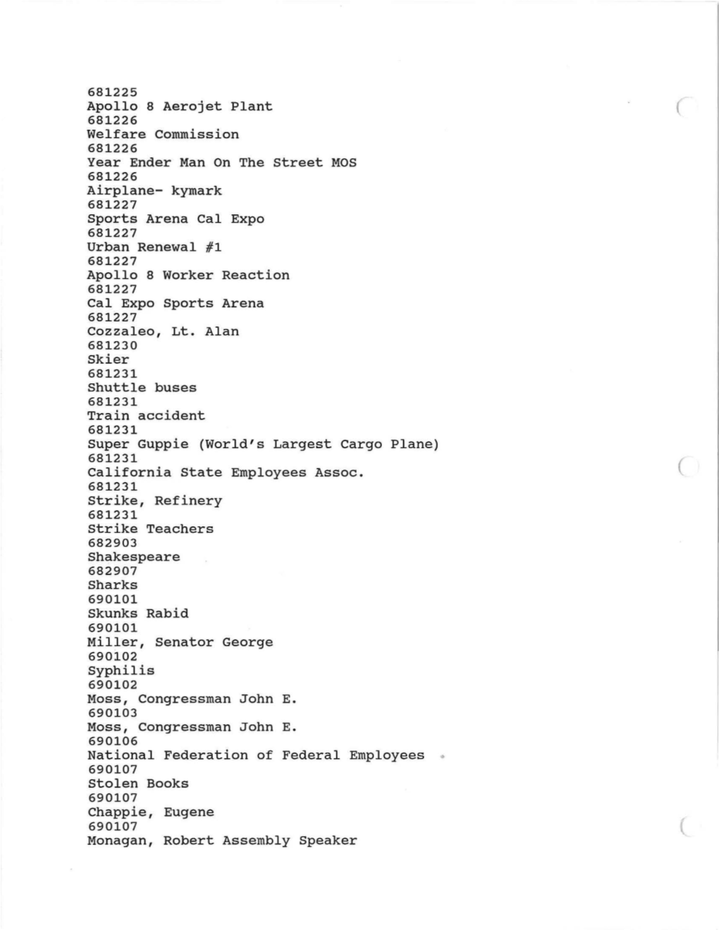 Apollo 8 Aerojet Plant Welfare Commission Year Ender Man on The