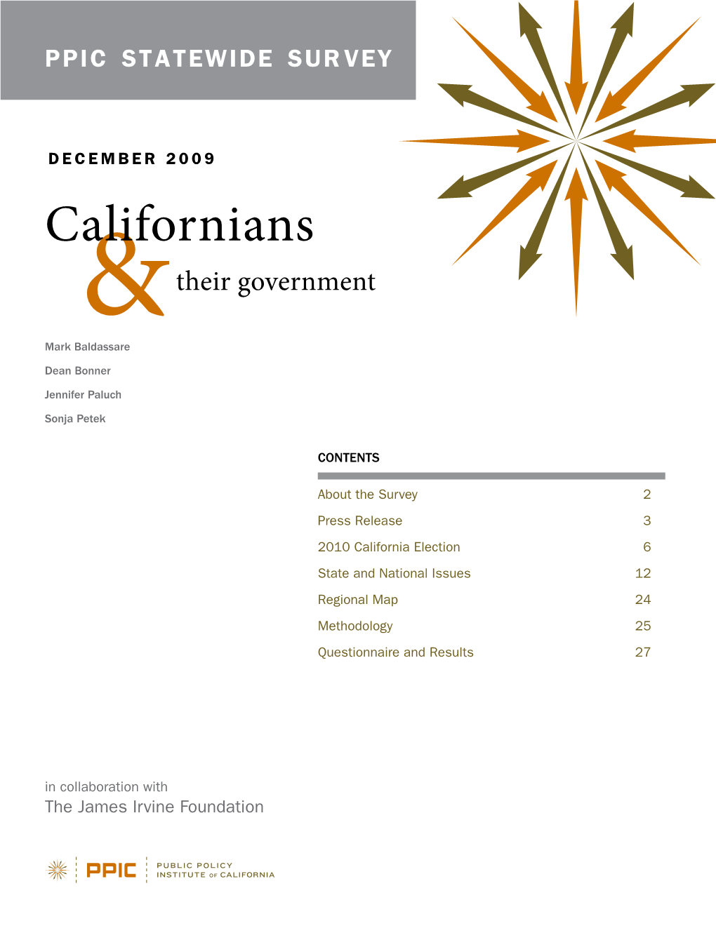 December 2009 PPIC Statewide Survey