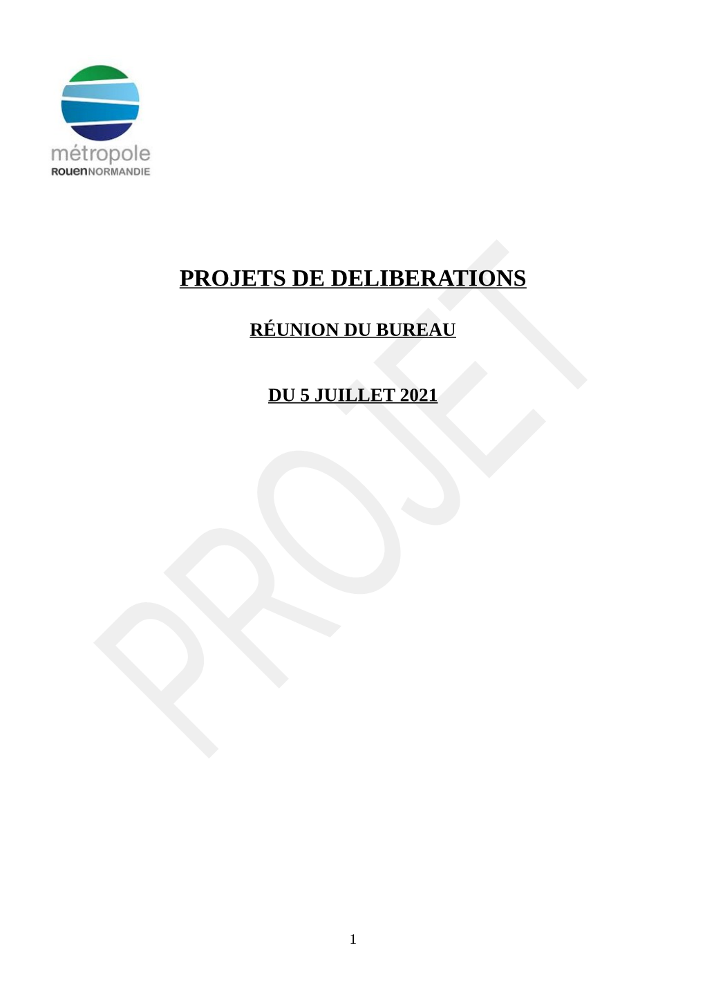 Projets De Deliberations