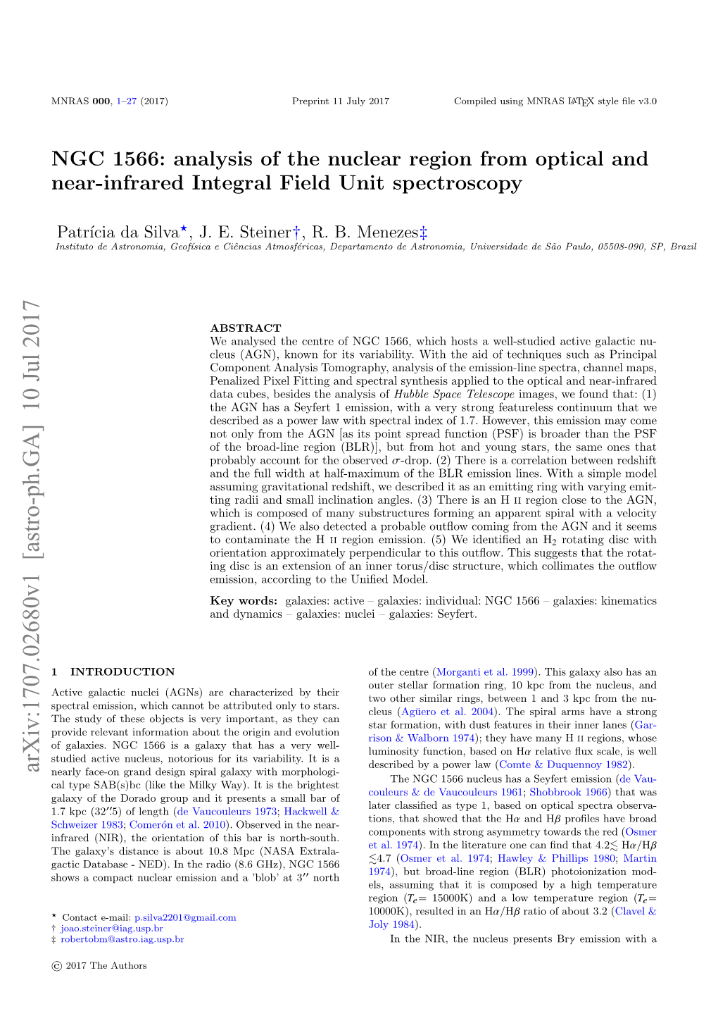 NGC 1566: Analysis of the Nuclear Region from Optical and Near-Infrared Integral Field Unit Spectroscopy