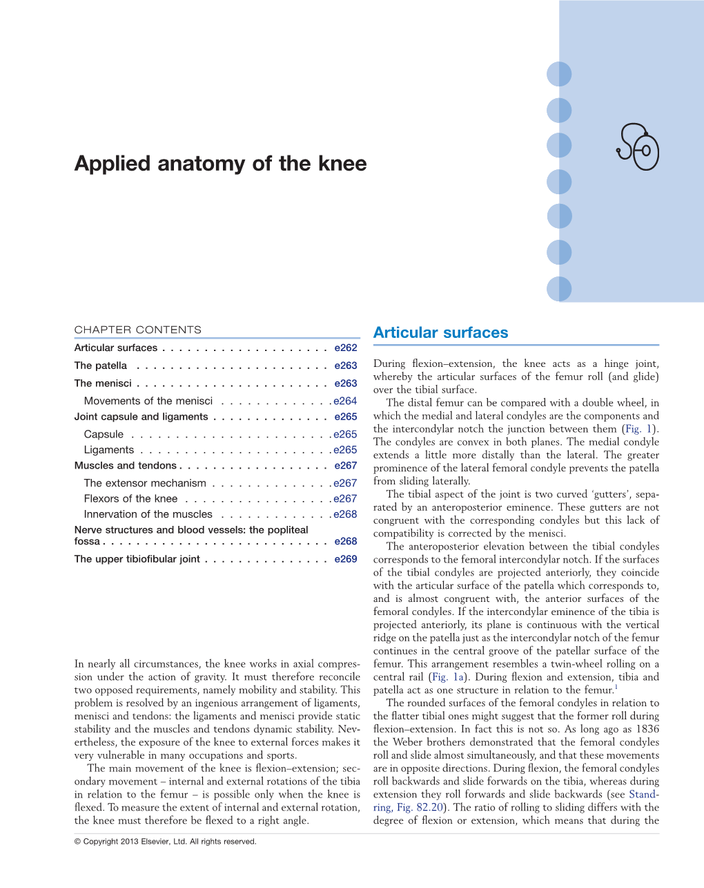 Applied Anatomy of the Knee