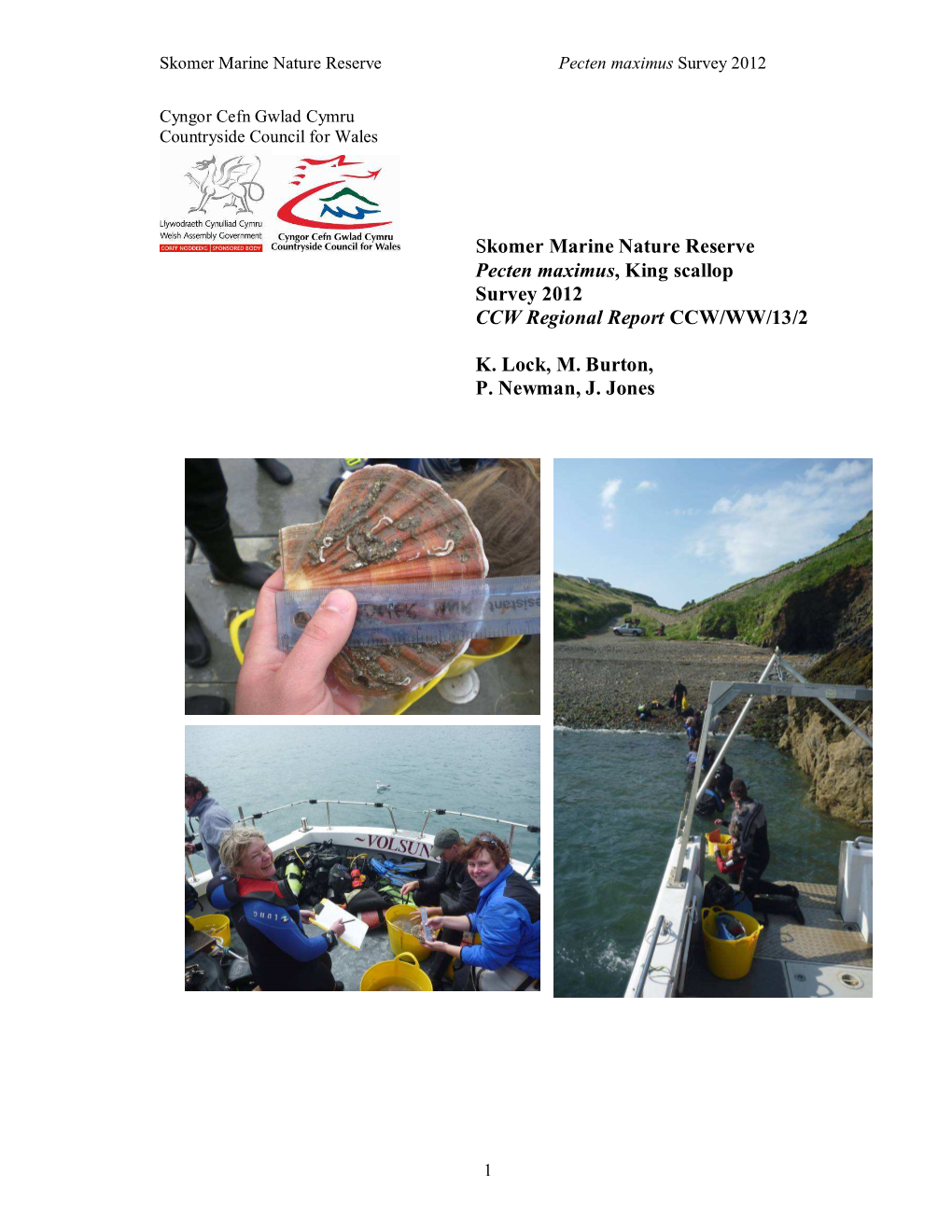 SMNR Scallop Survey 2012