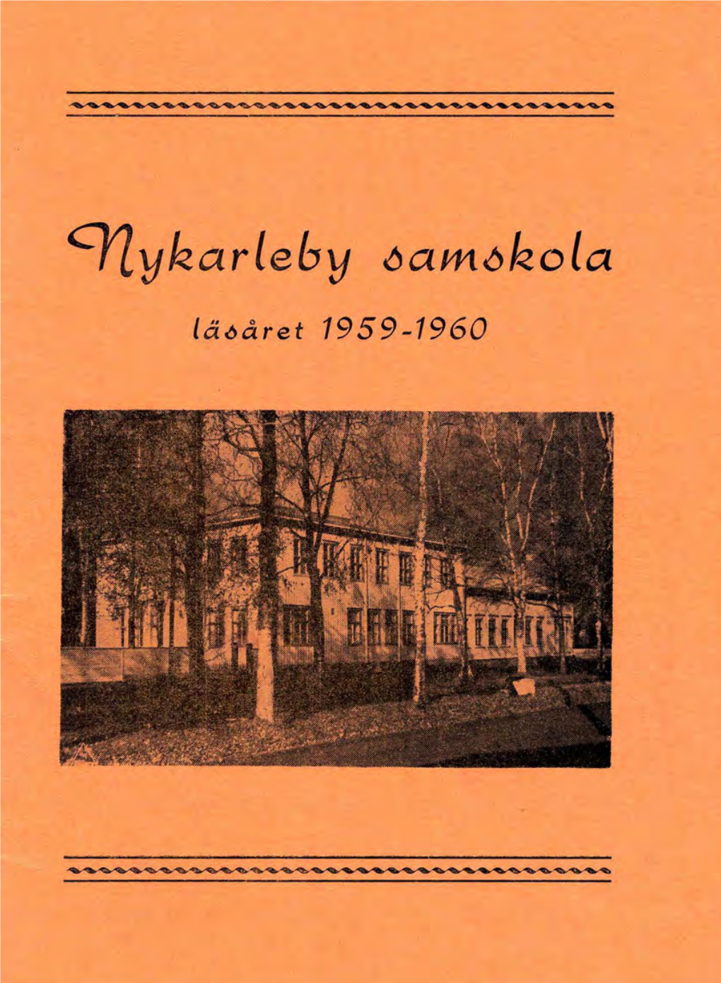 Nykarleby Samskola Läsåret 1959-1960