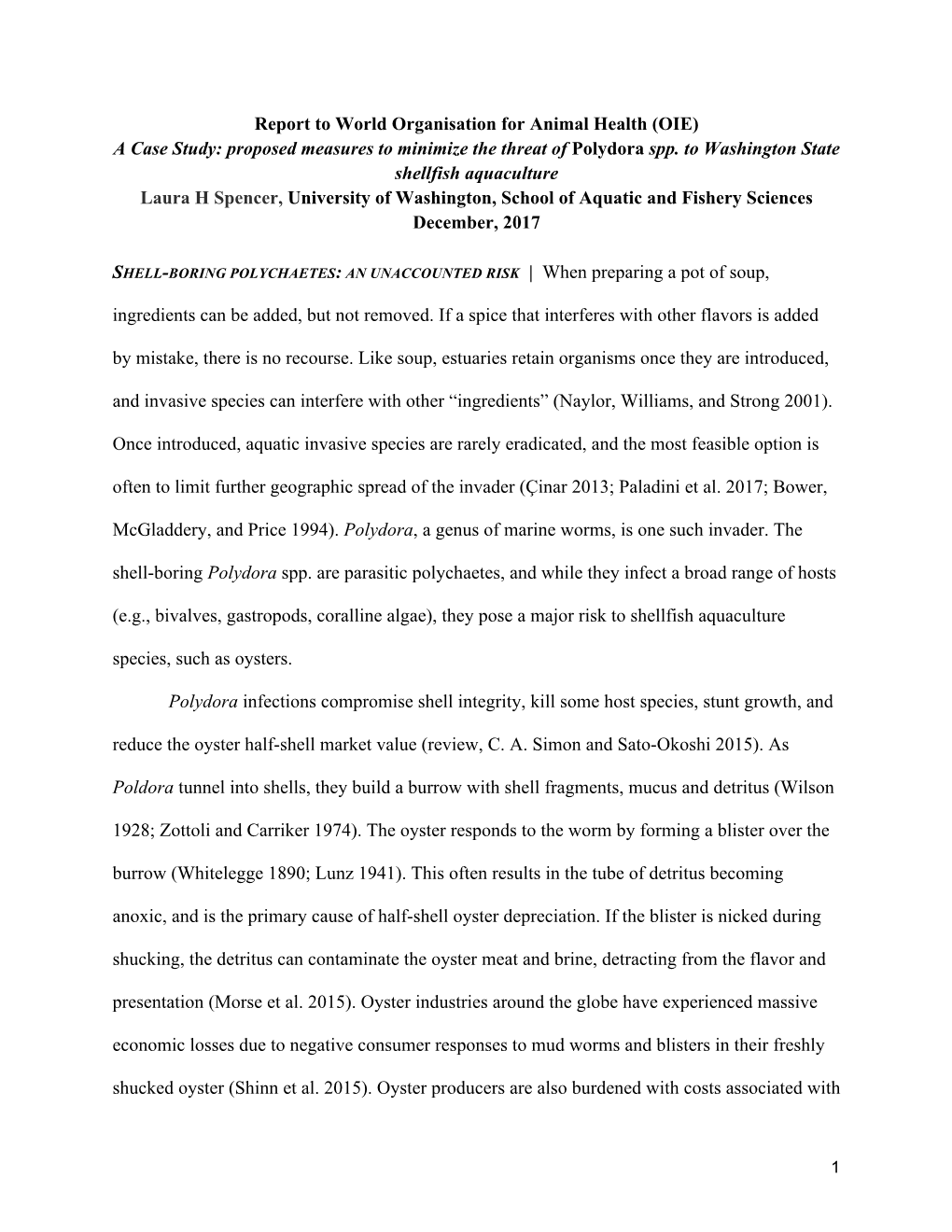 A Case Study: Proposed Measures to Minimize the Threat of Polydora Spp