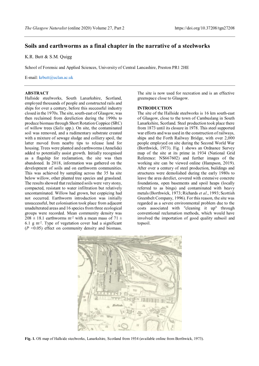 Soils and Earthworms As a Final Chapter in the Narrative of a Steelworks