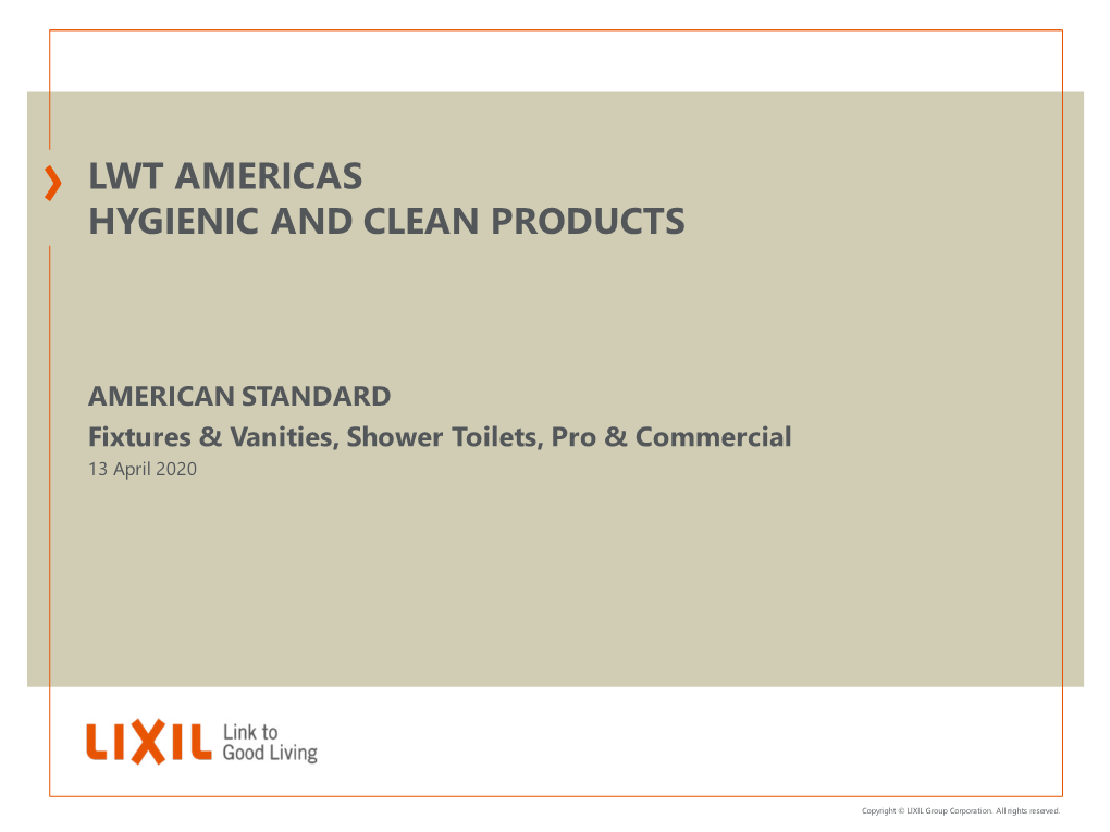 Lwt Americas Hygienic and Clean Products