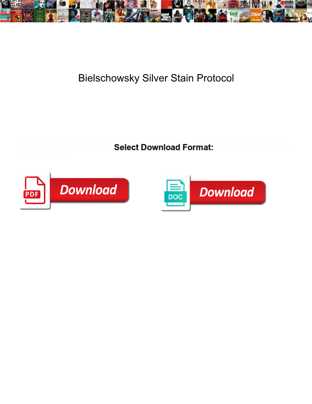 Bielschowsky Silver Stain Protocol