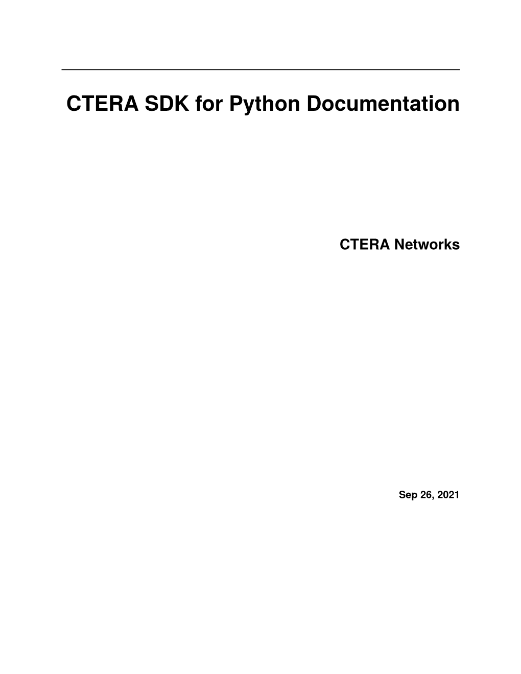 CTERA SDK for Python Documentation CTERA Networks