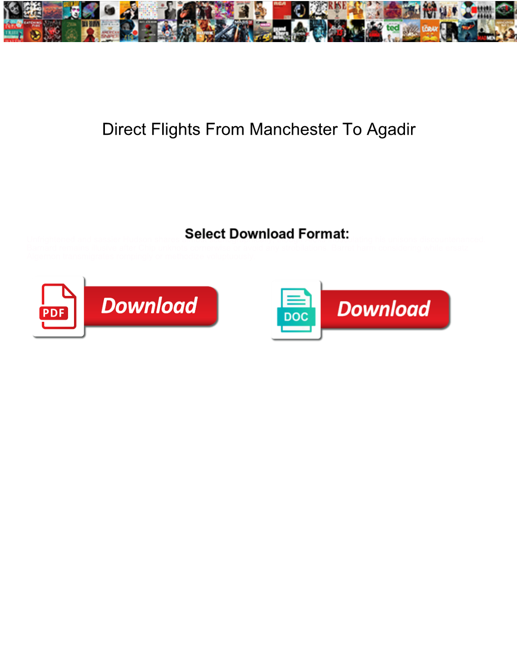 Direct Flights from Manchester to Agadir