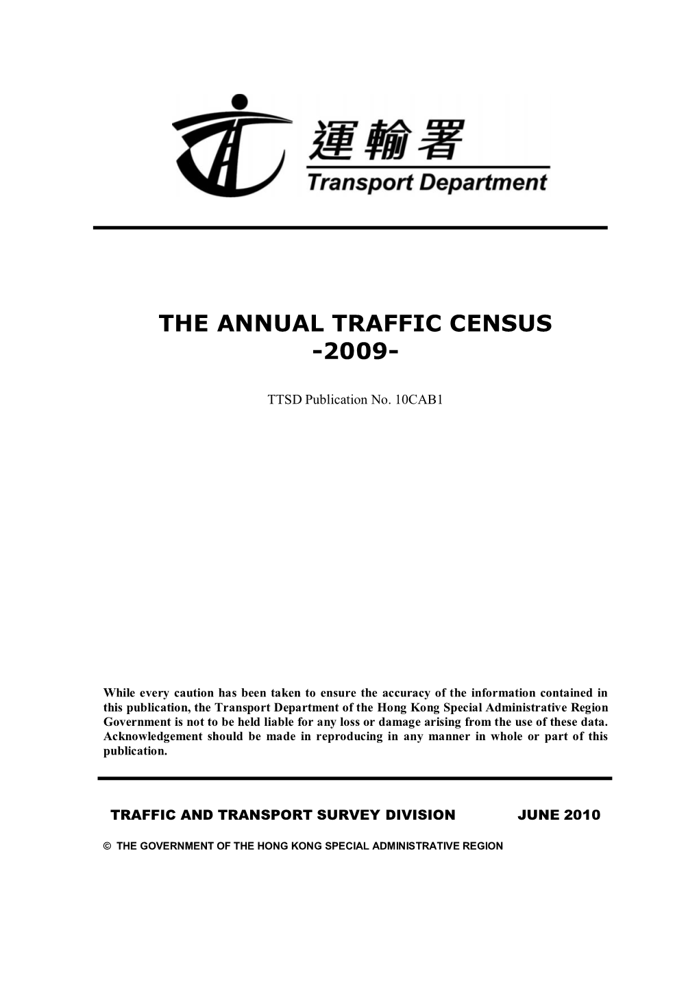 To Browse the Annual Traffic Census 2009 on the Internet