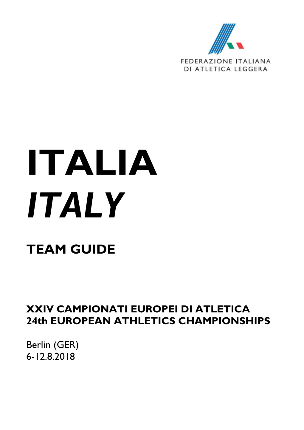 Le Schede Della Squadra Italiana (Pdf)