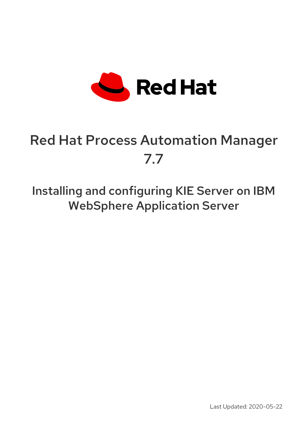 Red Hat Process Automation Manager 7.7 Installing and Configuring KIE Server on IBM Websphere Application Server