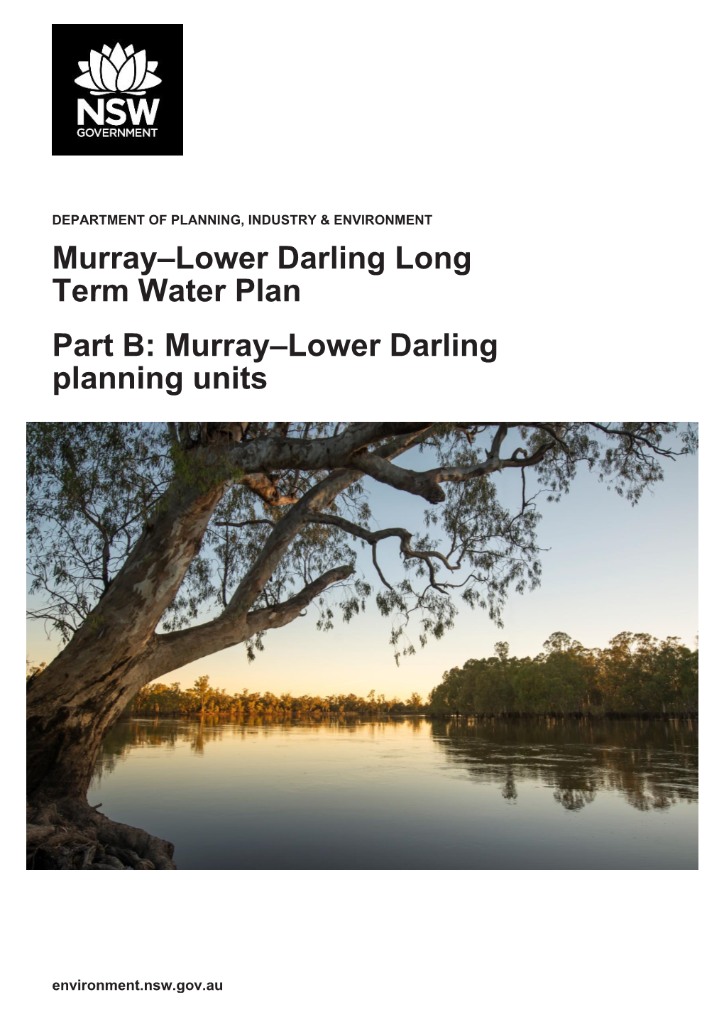 Murray-Lower Darling Long-Term Water Plan Part B