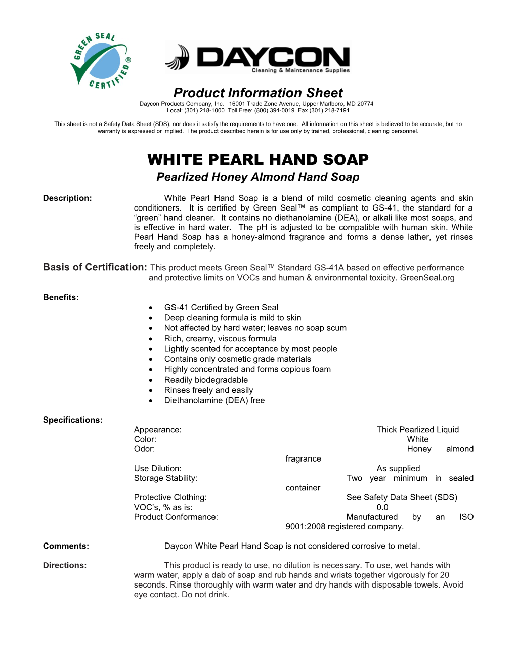 White Pearl Hand Soap