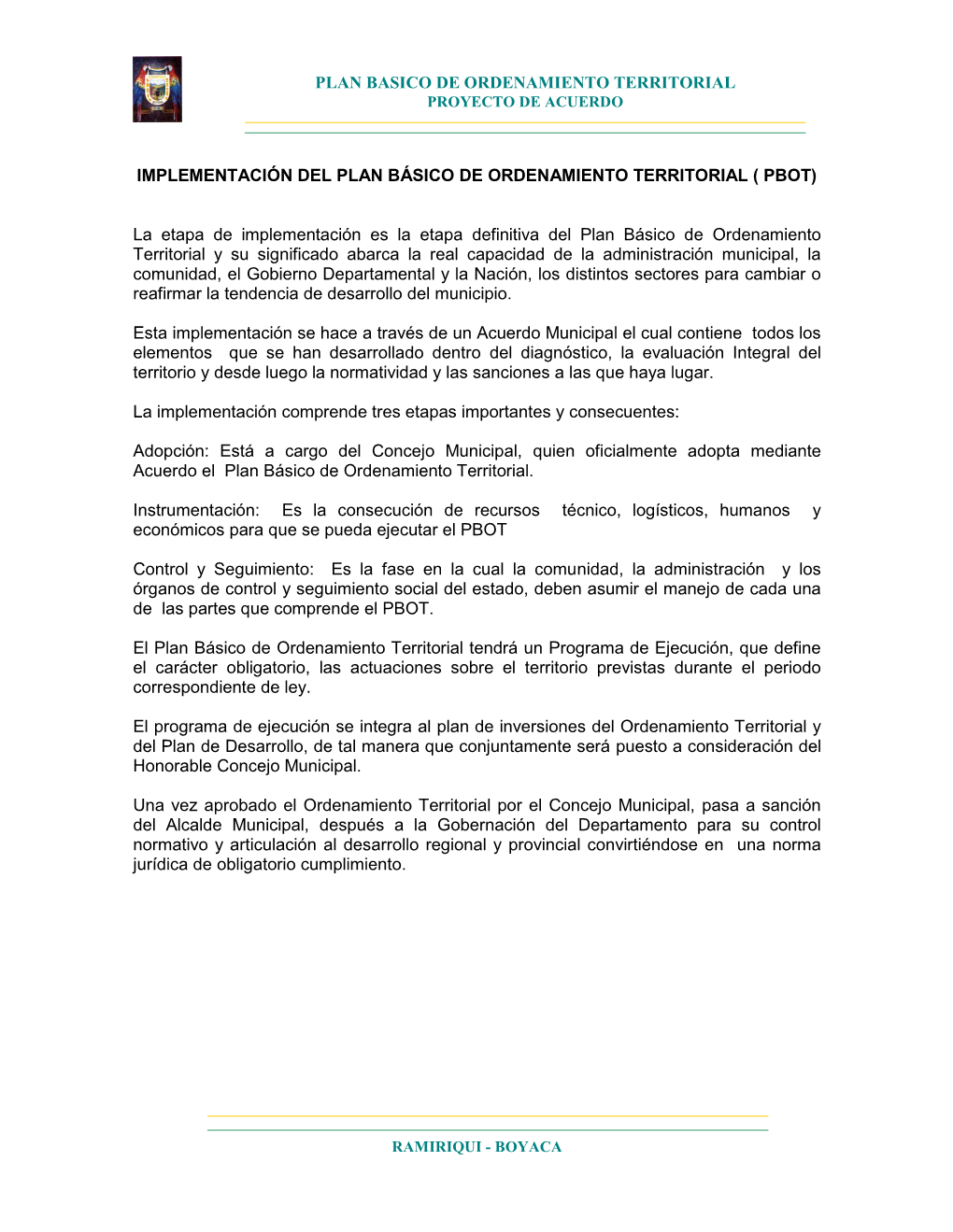 Paln Basico De Ordenamiento Territorial