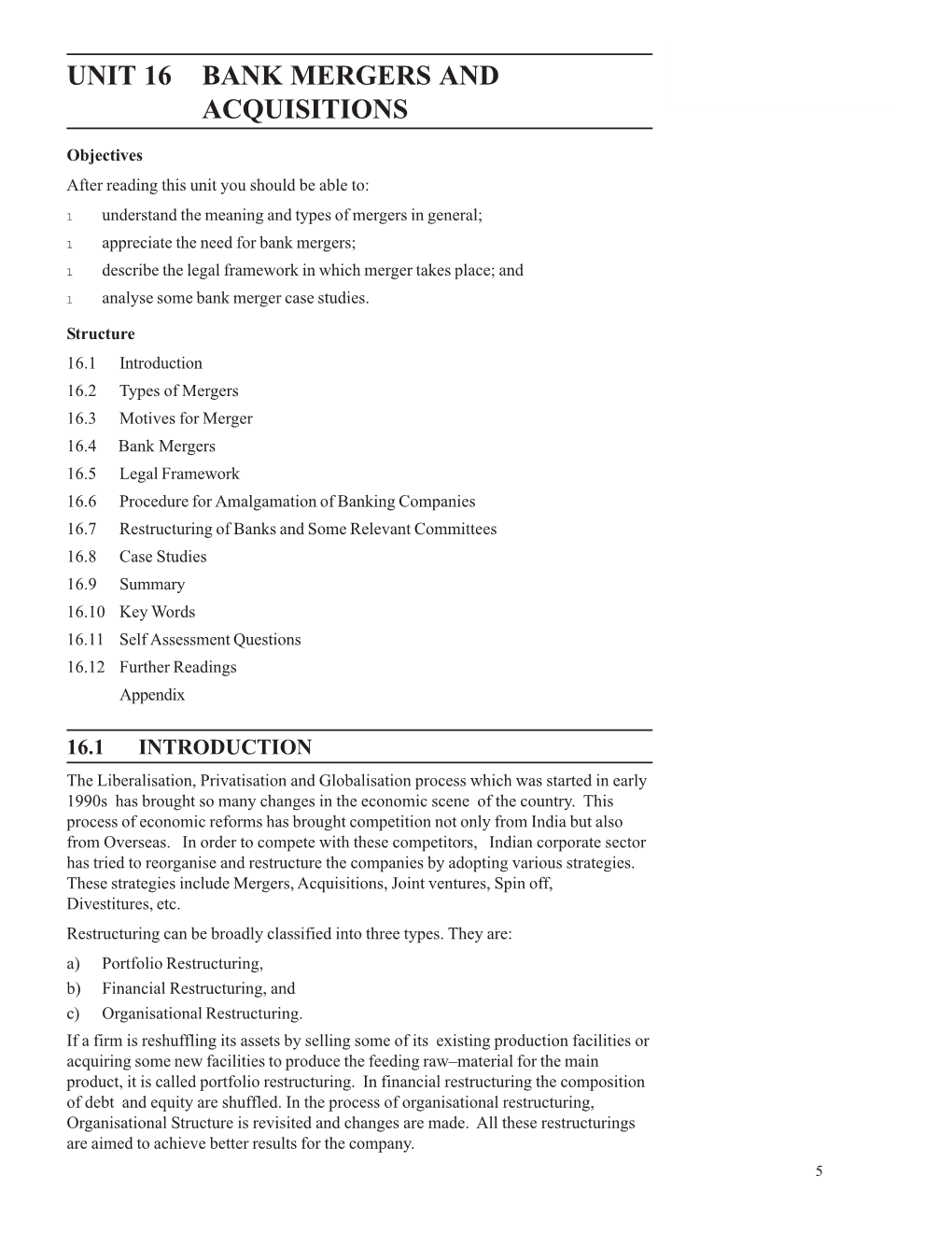 UNIT 16 BANK MERGERS and Acquisitions ACQUISITIONS