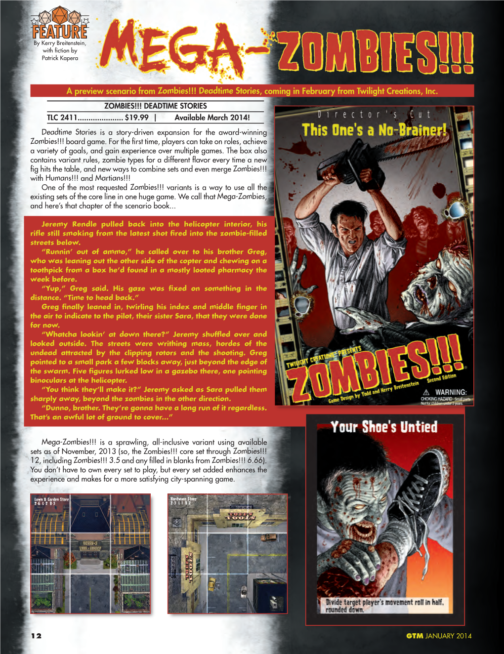 A Preview Scenario from Zombies!!! Deadtime Stories, Coming in February from Twilight Creations, Inc