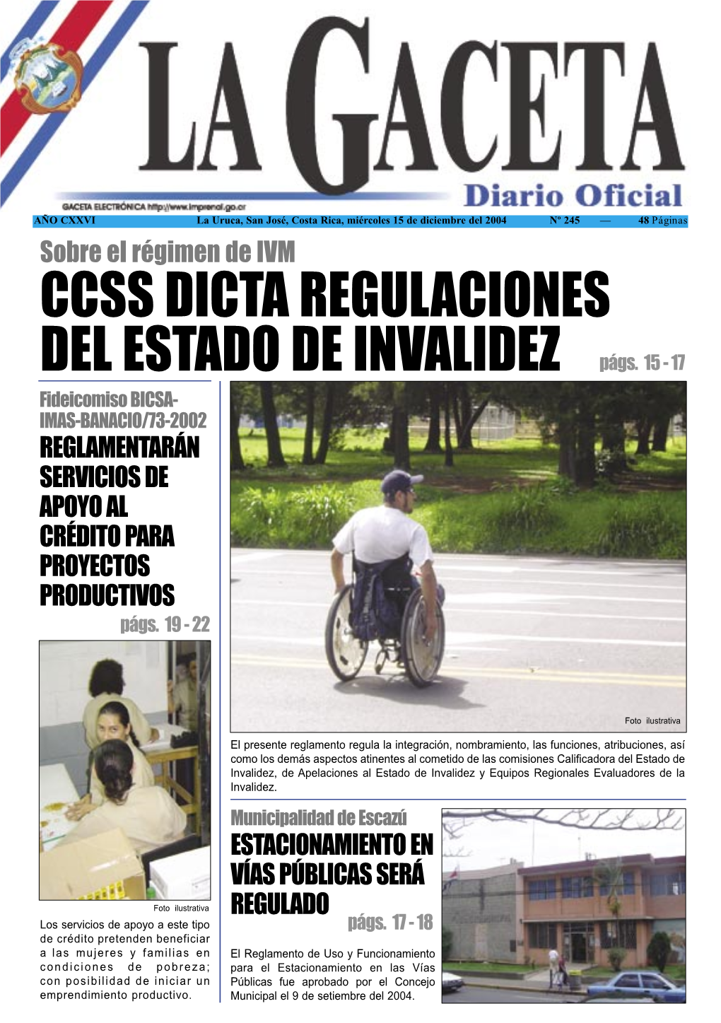 Procedimiento Cobro Administrativo. Gaceta