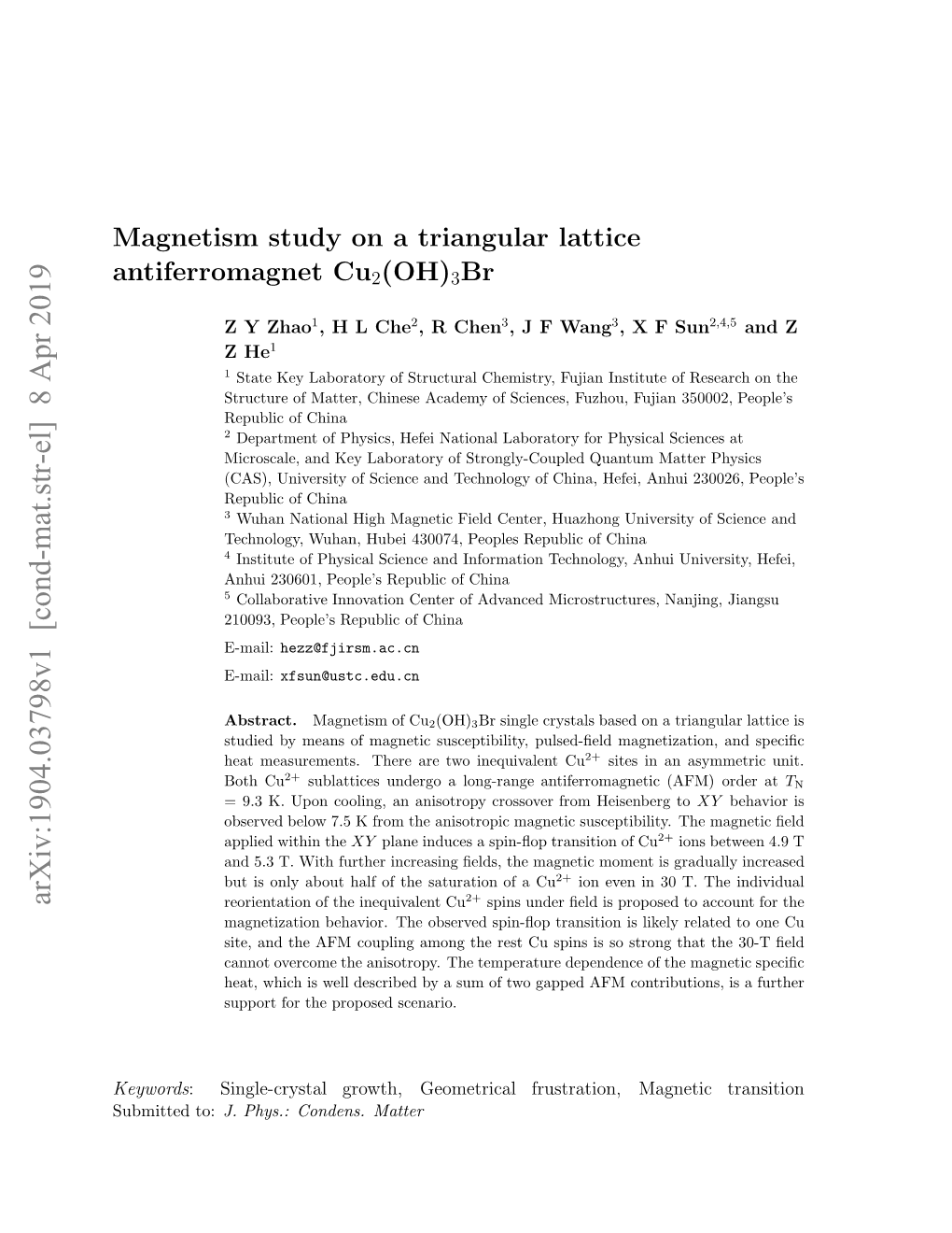 Magnetism Study on a Triangular Lattice Antiferromagnet Cu2(OH)3Br 2