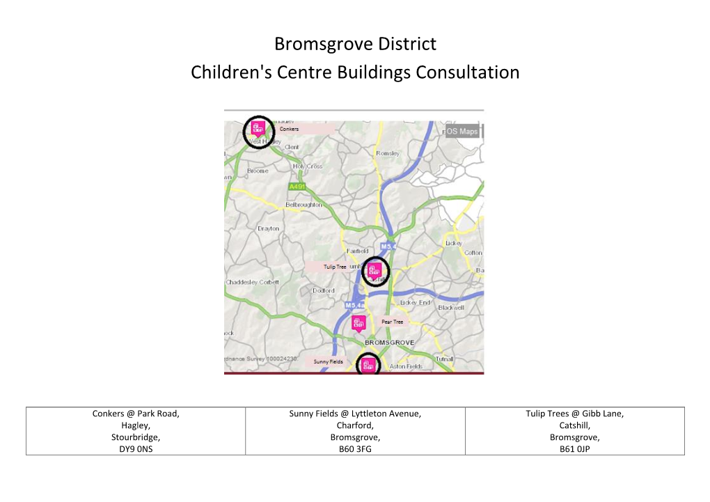 Bromsgrove District Children's Centre Buildings Consultation