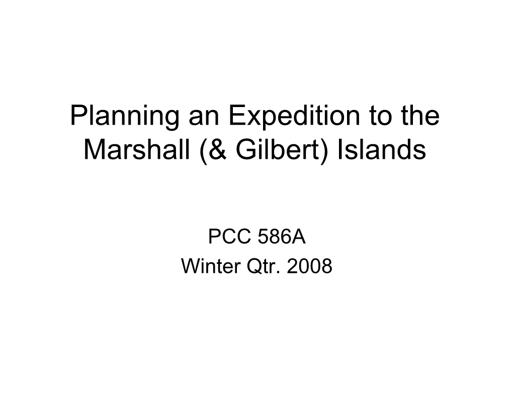 (& Gilbert) Islands