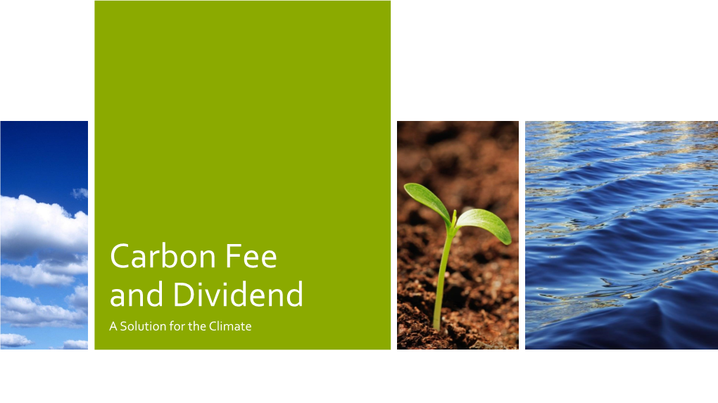 Carbon Fee and Dividend