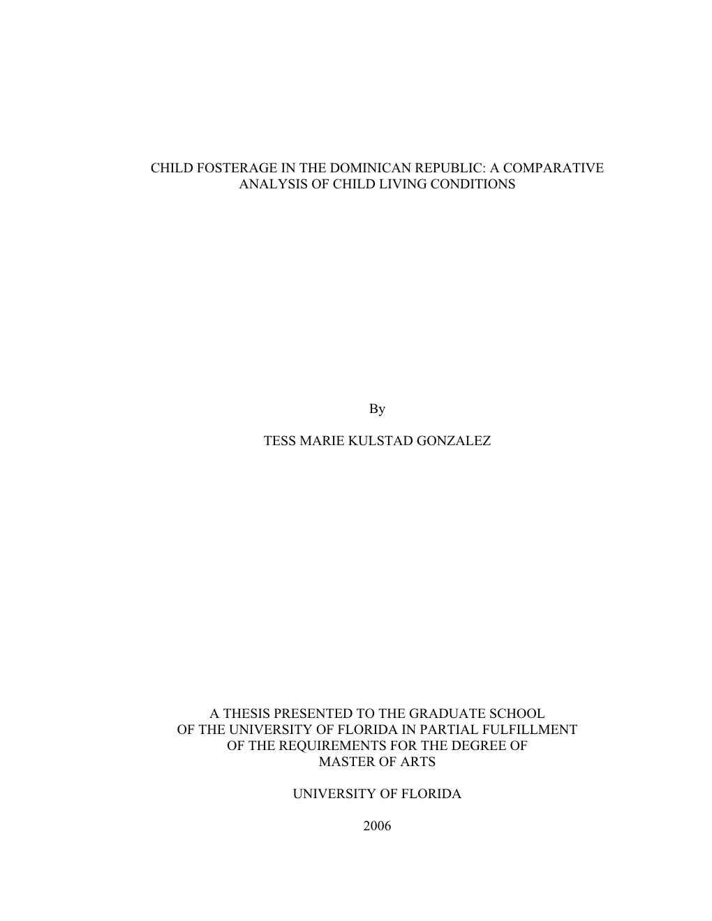 Child Fosterage in the Dominican Republic: a Comparative Analysis of Child Living Conditions