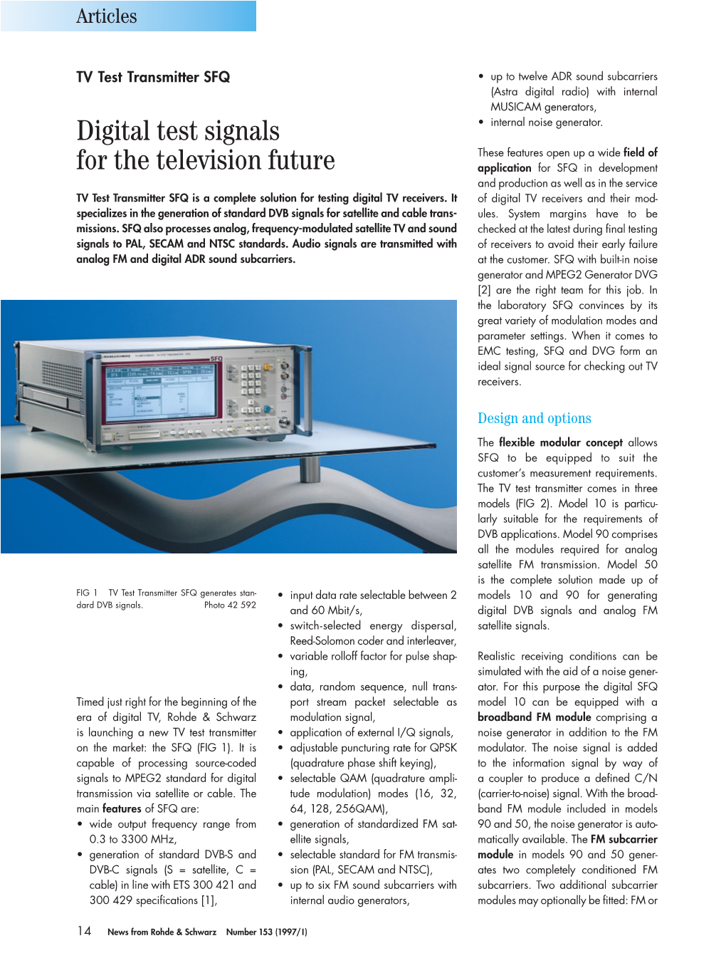 Digital Test Signals for the Television Future