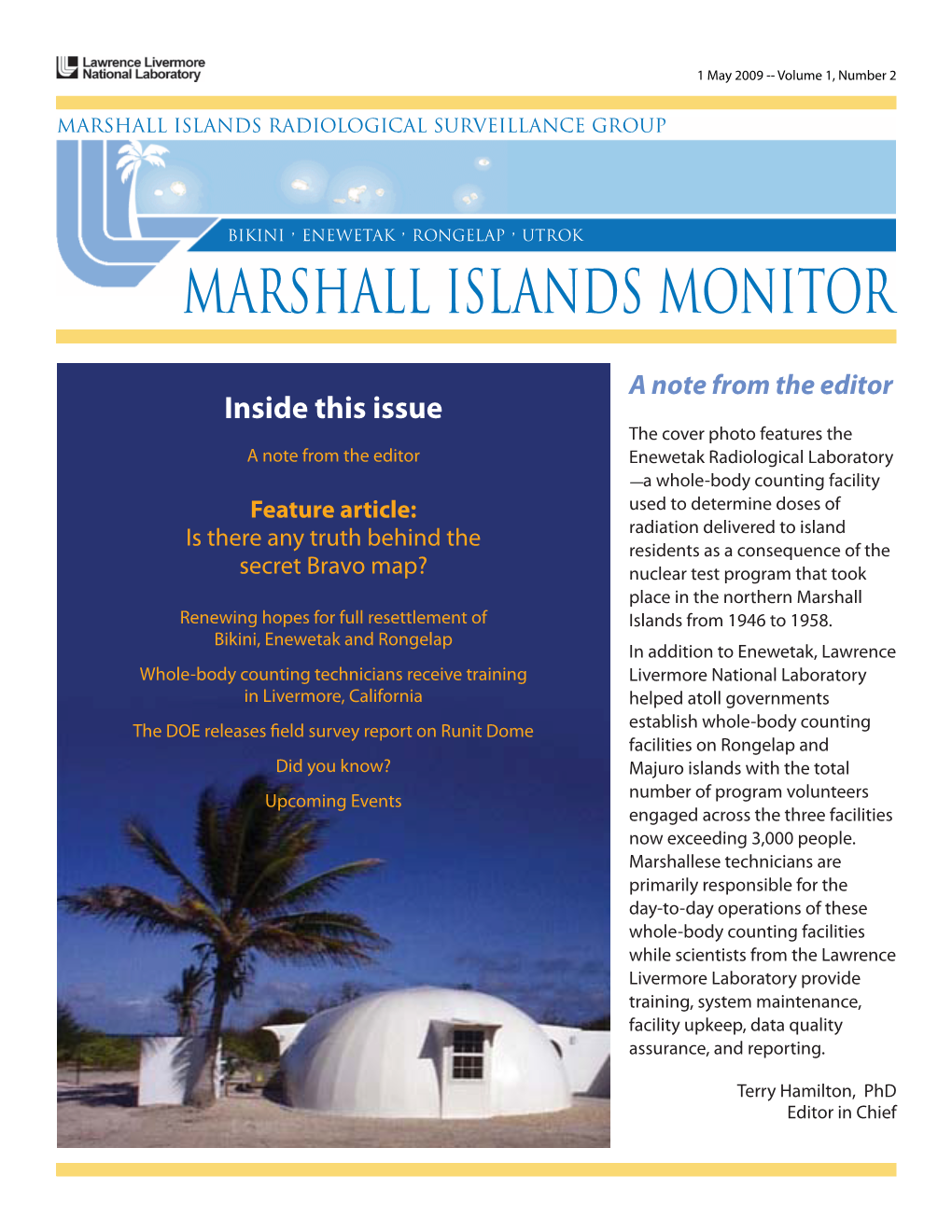 Marshall Islands Monitor -- 1 May 2009