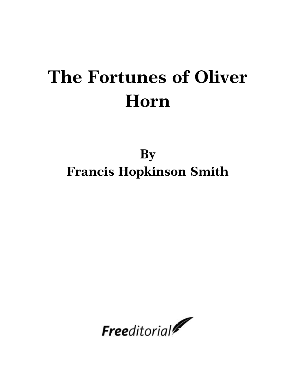 The Fortunes of Oliver Horn