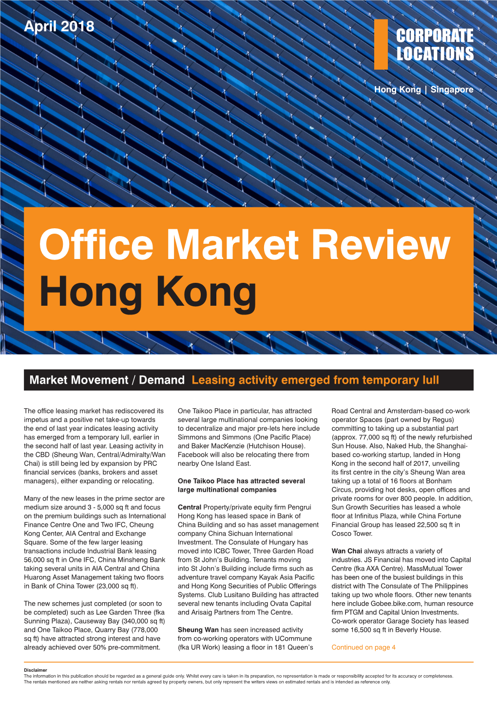 Office Market Review Hong Kong