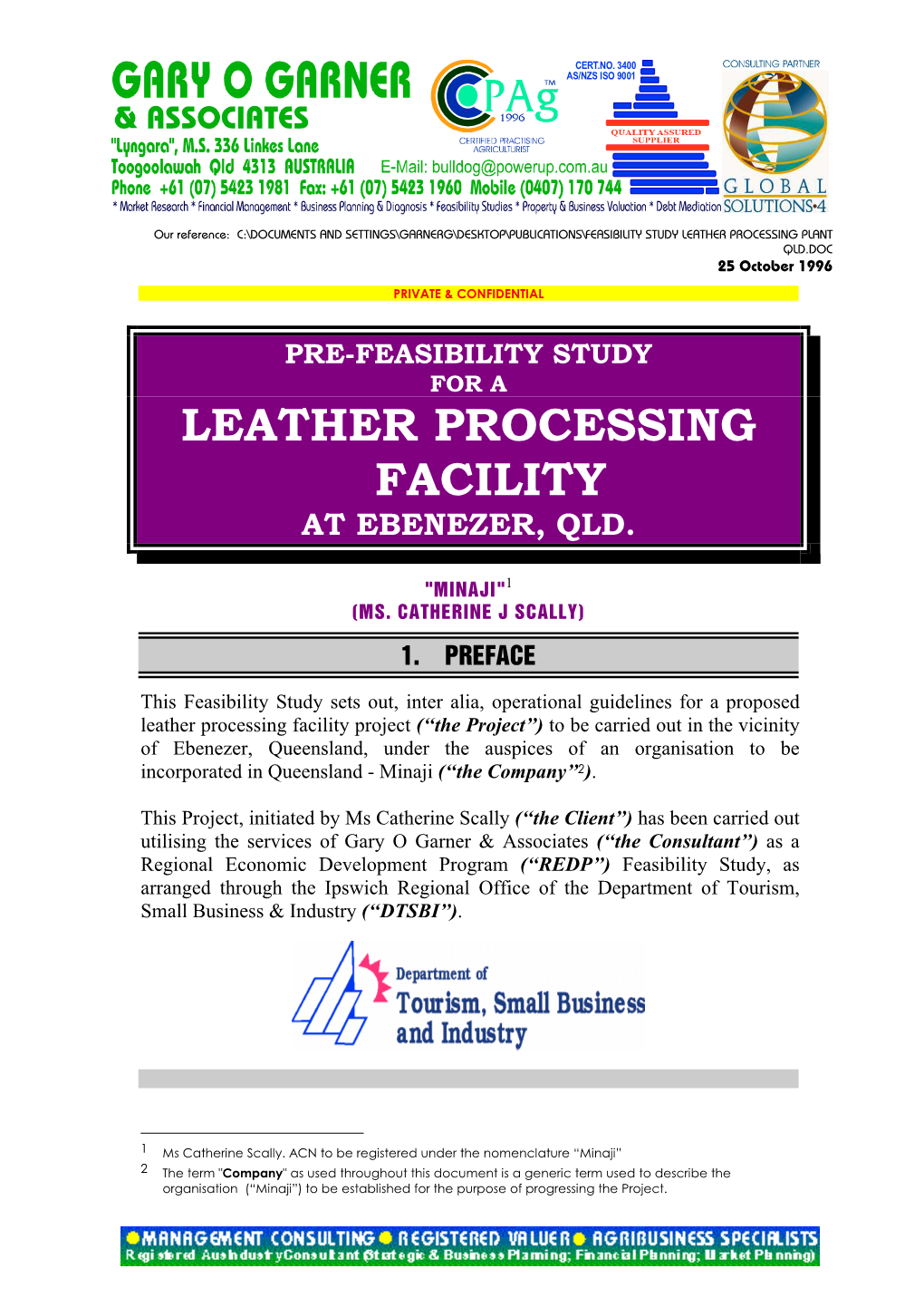 Leather Processing Facility at Ebenezer, Qld