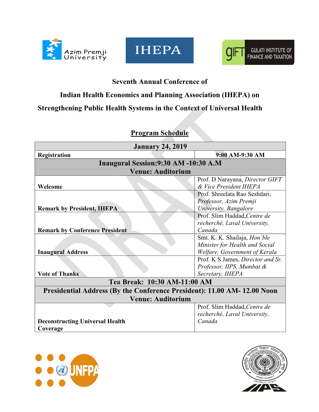 Seventh Annua Indian Health Economics and P