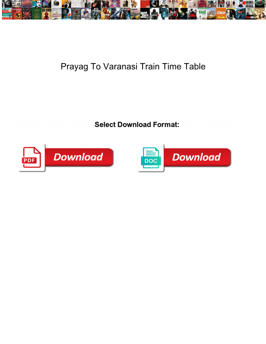 Prayag to Varanasi Train Time Table