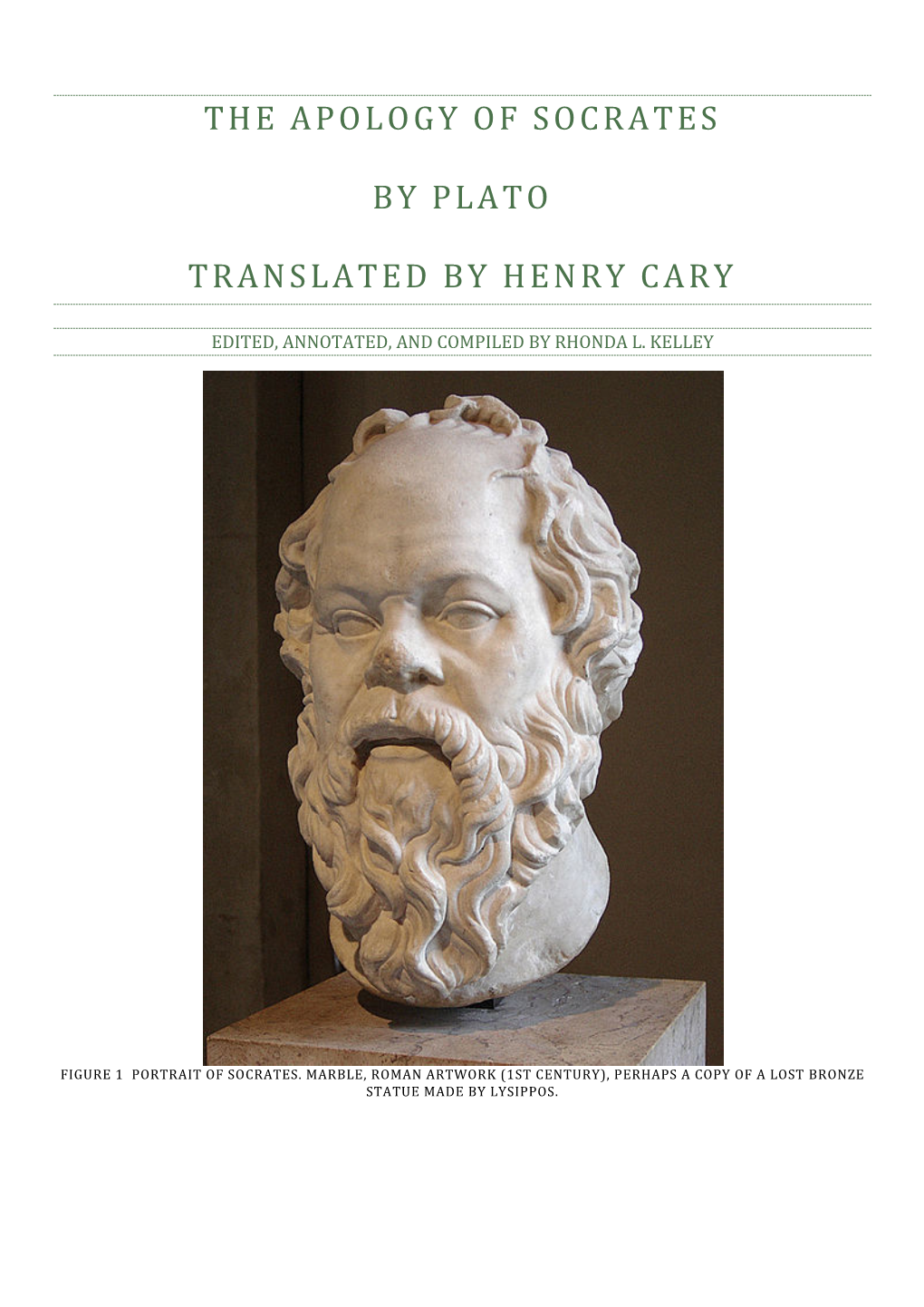 The Apology of Socrates by Plato Translated by Henry