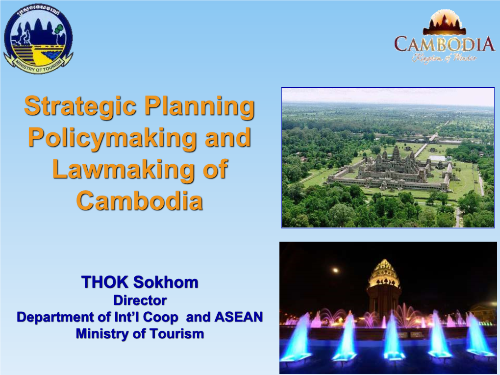Strategic Planning Policymaking and Lawmaking of Cambodia
