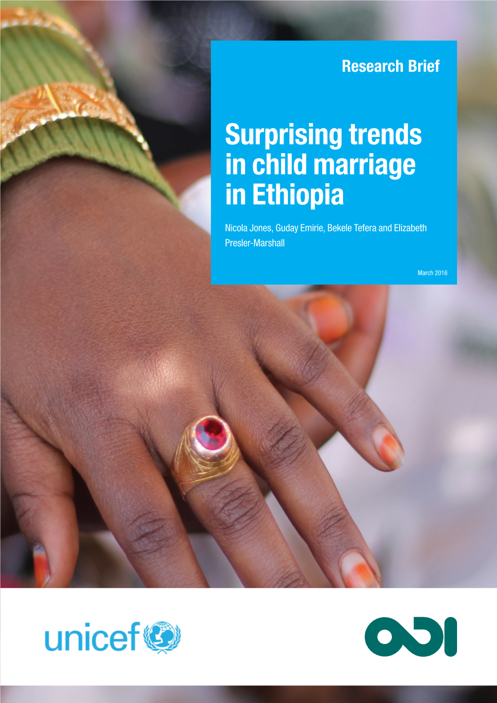 Surprising Trends in Child Marriage in Ethiopia